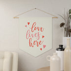 Love Lives Here Heart Pennant Flag