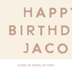 Personalized Custom Name Happy Birthday Banner – Caps