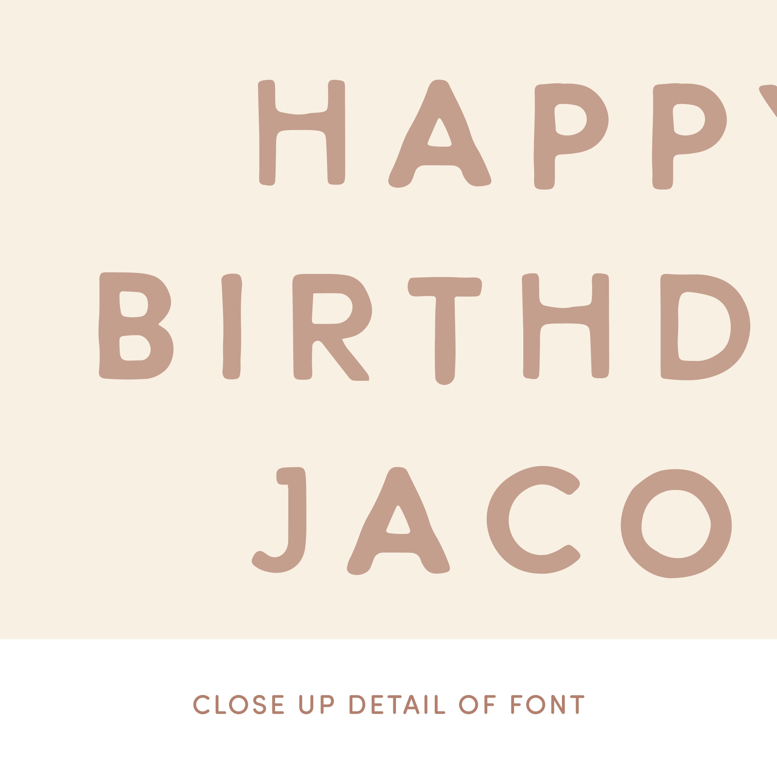 Personalized Custom Name Happy Birthday Banner – Caps
