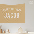 Personalized Custom Name Happy Birthday Banner – Minimalist 2