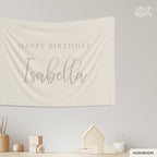 Personalized Custom Name Happy Birthday Banner – Script 1