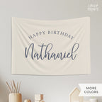 Personalized Custom Name Happy Birthday Banner – Script 2