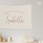 Personalized Custom Name Happy Birthday Banner – Script 2