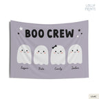 Boo Crew Cute Ghost Halloween Banner Flag