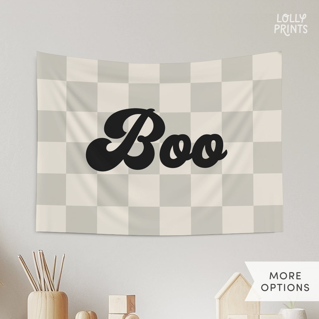 Boo Retro Halloween Banner