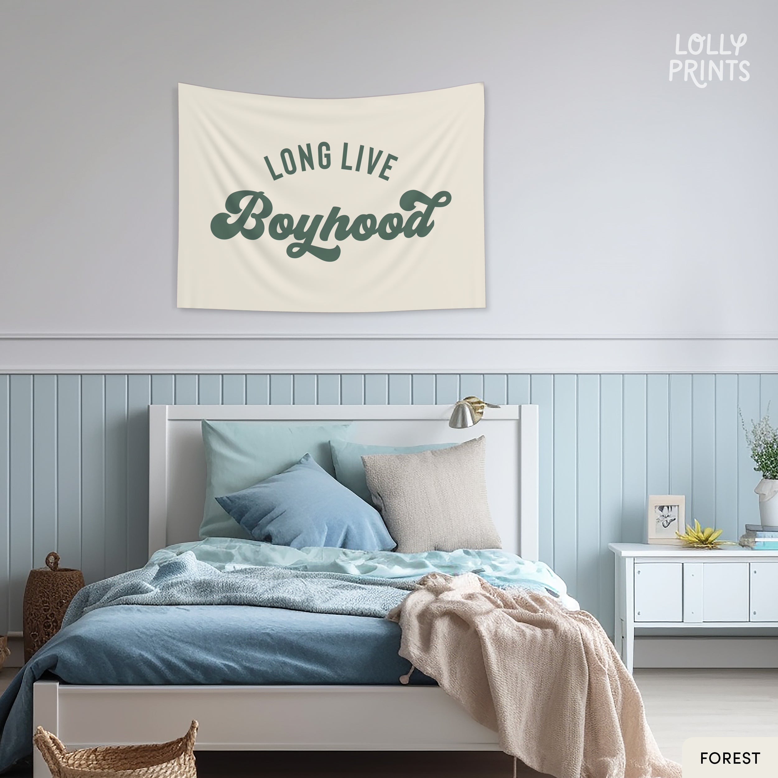 Long Live Boyhood Retro Banner