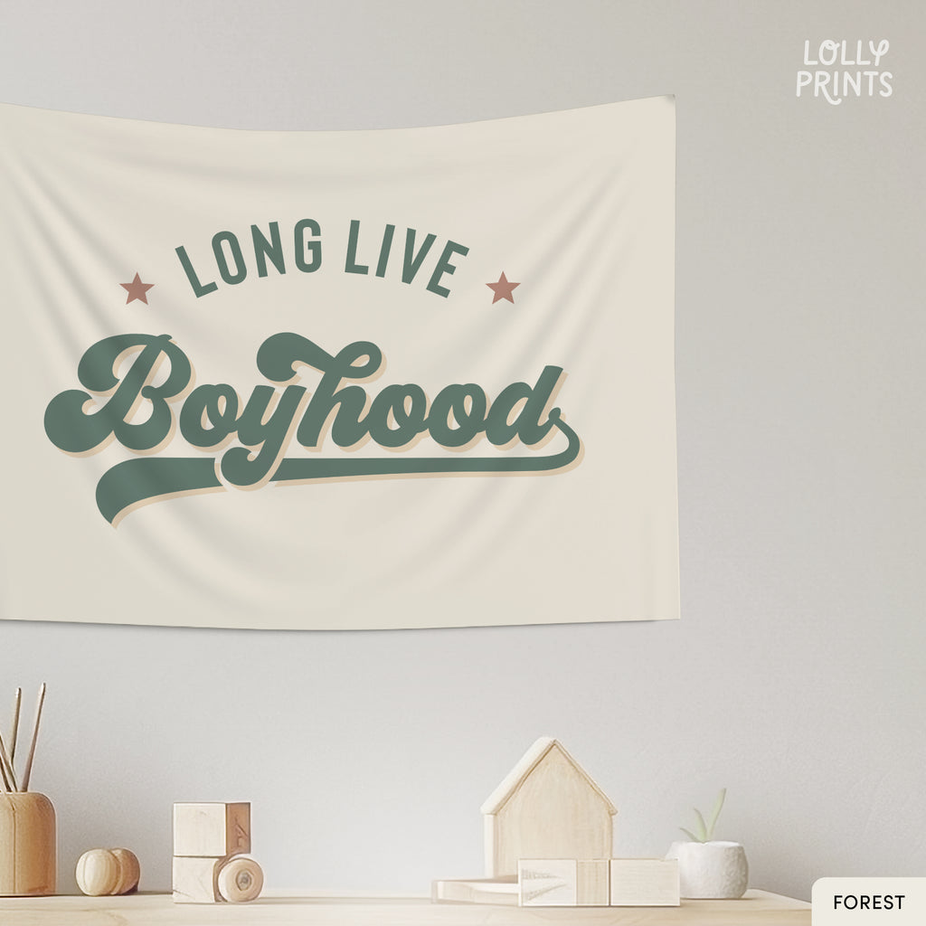 Long Live Boyhood Retro Banner 2
