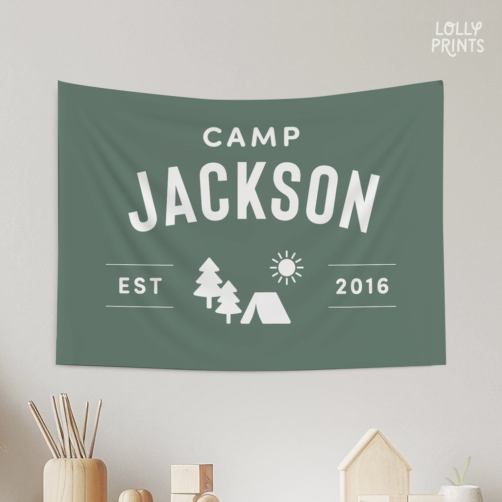 Personalized Custom Camp Name Banner Flag
