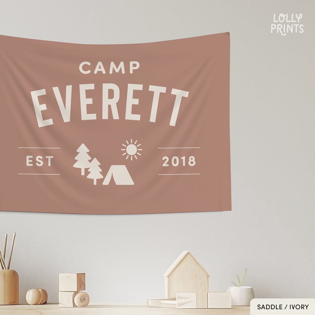 Personalized Custom Camp Name Banner Flag