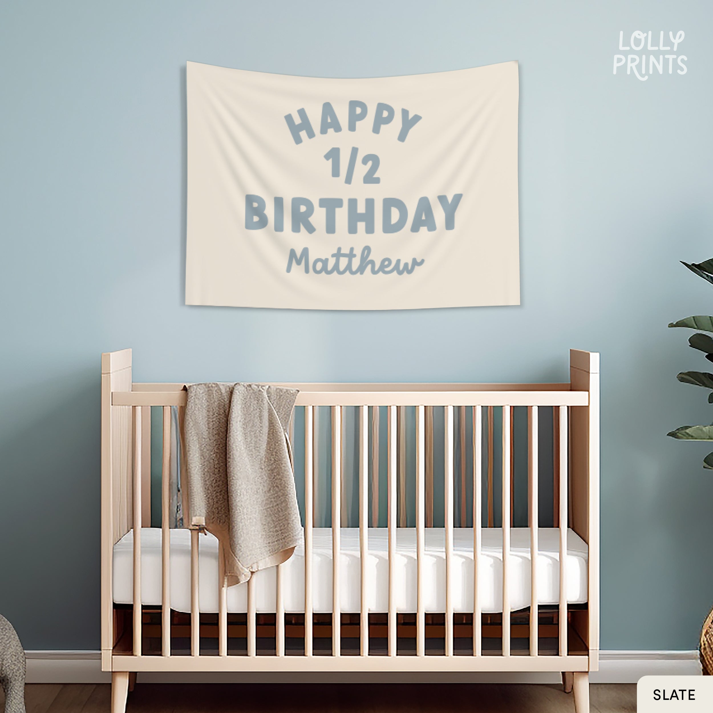 Personalized Custom Name Happy Birthday Banner – Custom Age