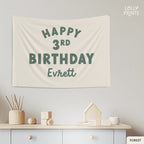 Personalized Custom Name Happy Birthday Banner – Custom Age
