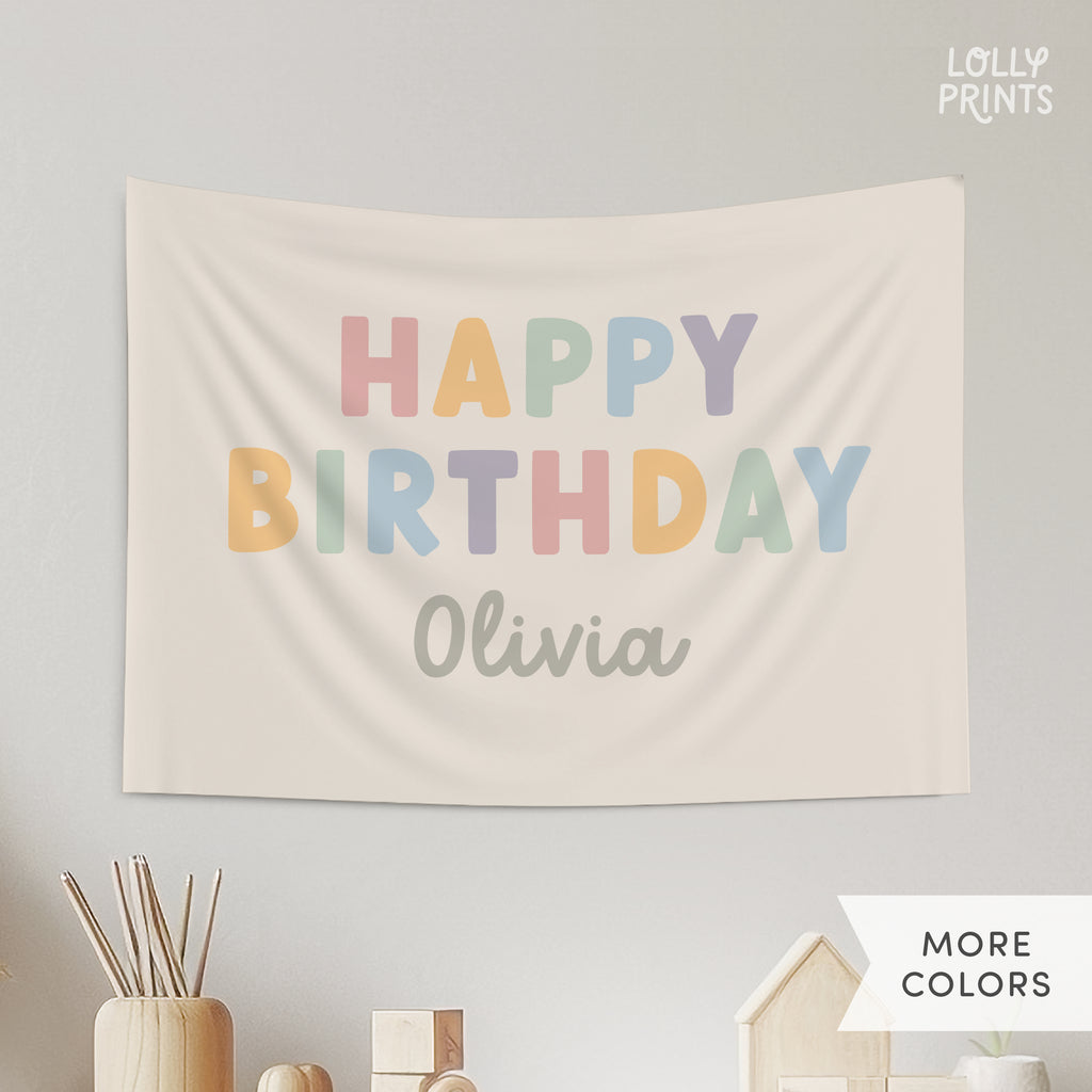 Personalized Kids Happy Birthday Banner Fun