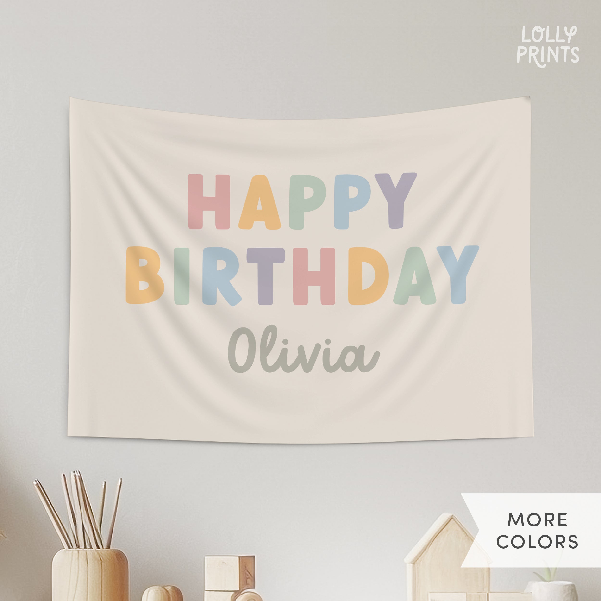 Personalized Kids Happy Birthday Banner Fun