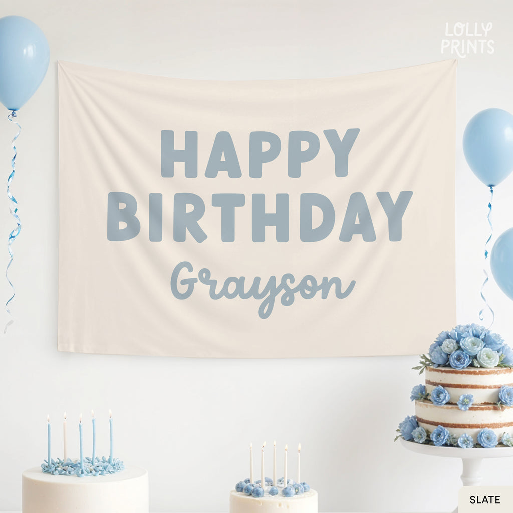 Personalized Kids Happy Birthday Banner Fun