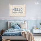 Hello Kindergarten Custom Grade First Day Banner