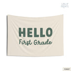 Hello Kindergarten Custom Grade First Day Banner