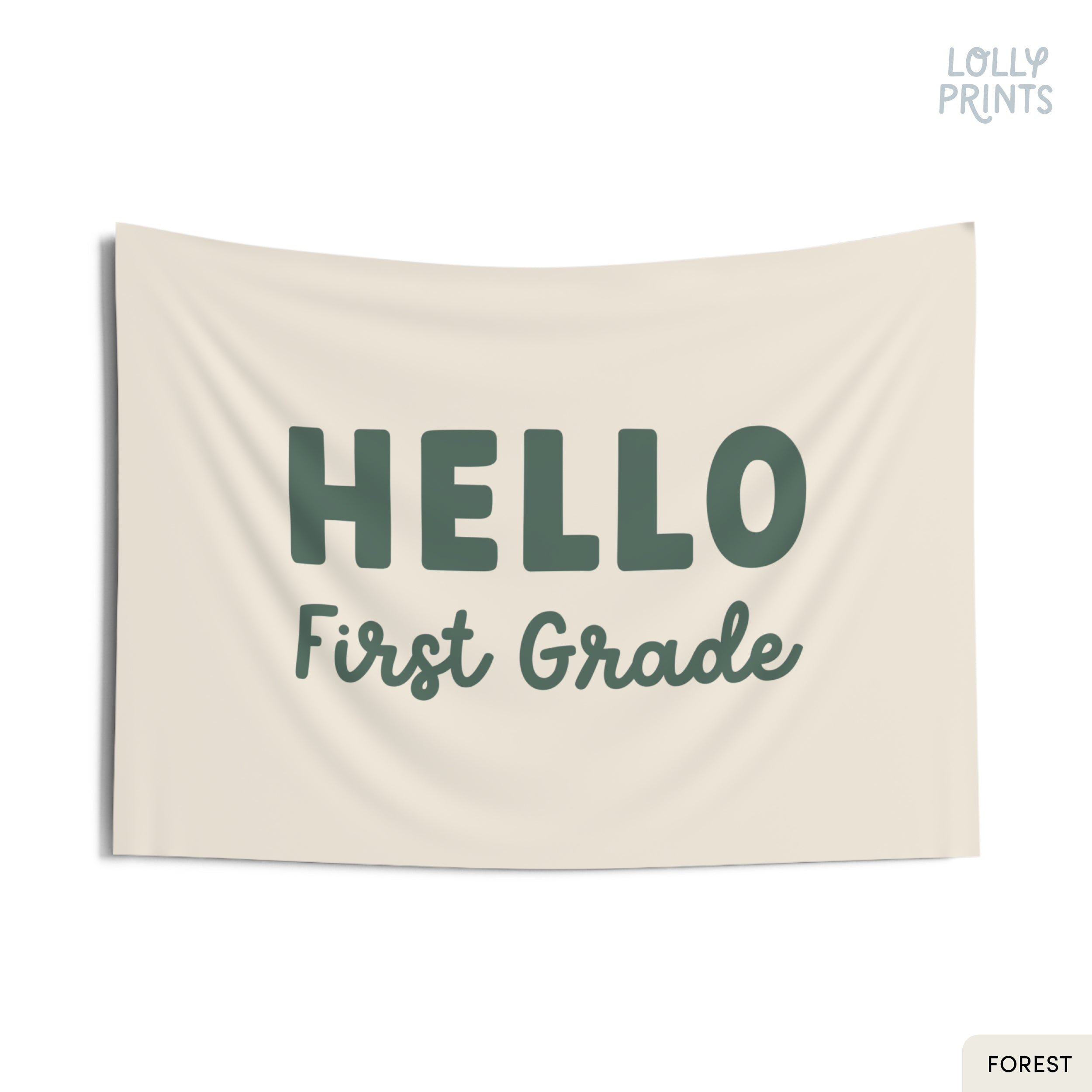 Hello Kindergarten Custom Grade First Day Banner