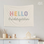 Hello Kindergarten Custom Grade First Day Banner