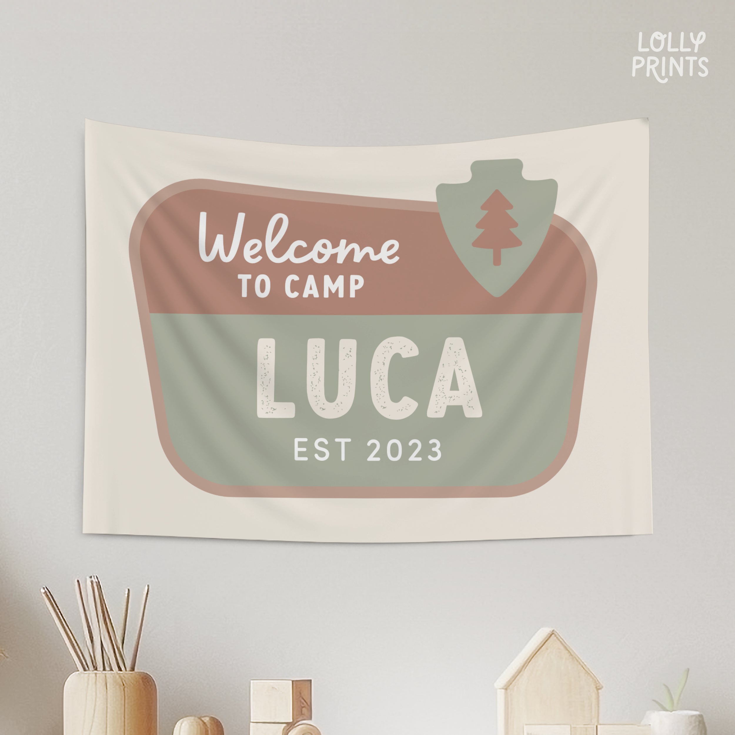 Personalized National Park Custom Camp Name Banner