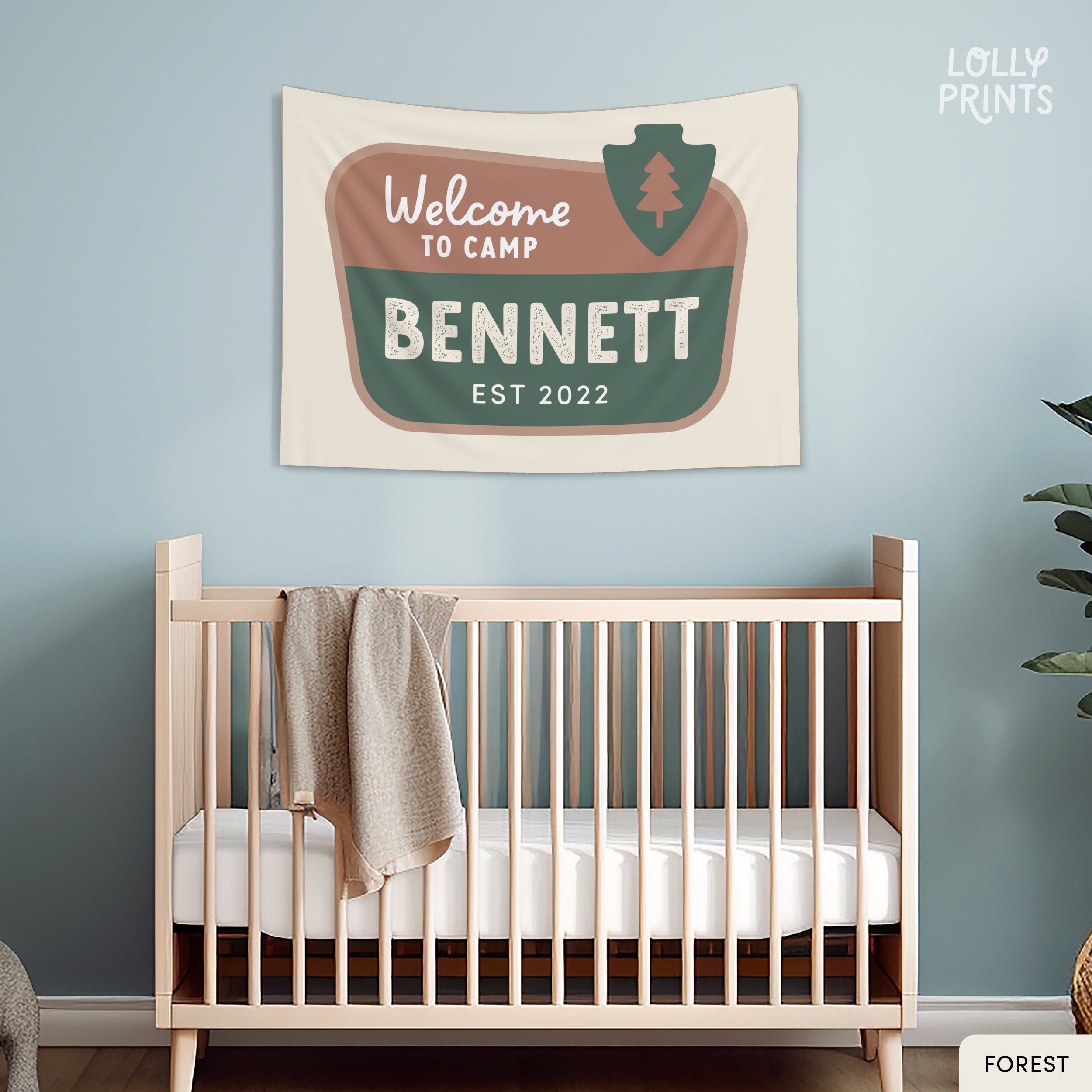 Personalized National Park Custom Camp Name Banner