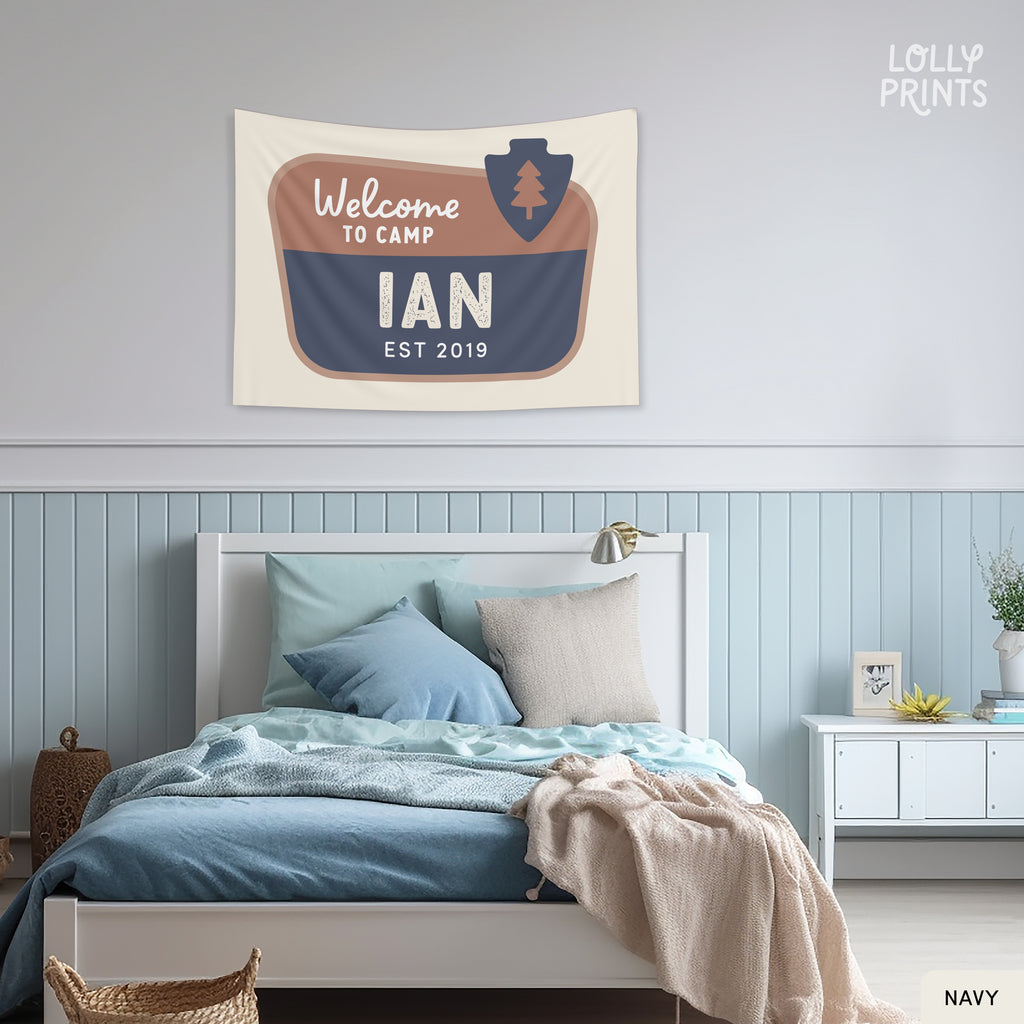 Personalized National Park Custom Camp Name Banner