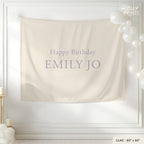 Personalized Custom Name Happy Birthday Banner – Simple
