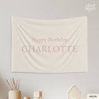 Personalized Custom Name Happy Birthday Banner – Simple