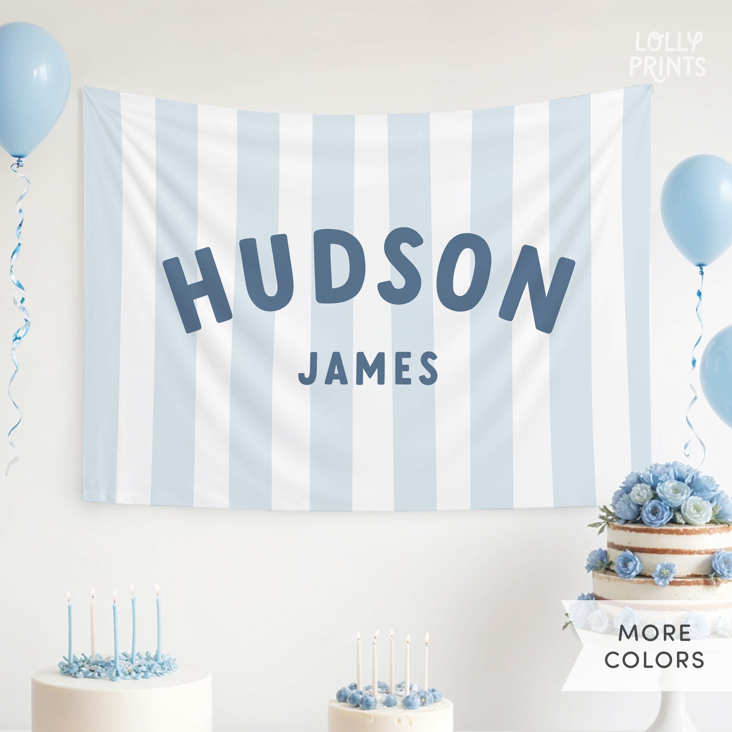 Personalized Kids Name Banner with Stripes