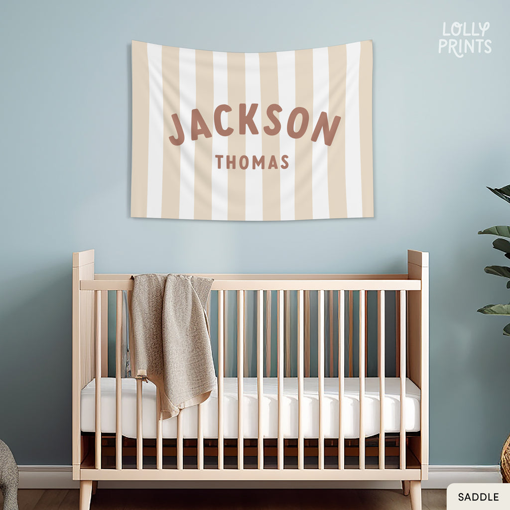 Personalized Kids Name Banner with Stripes
