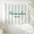 Personalized Kids Cursive Name Banner with Stripes