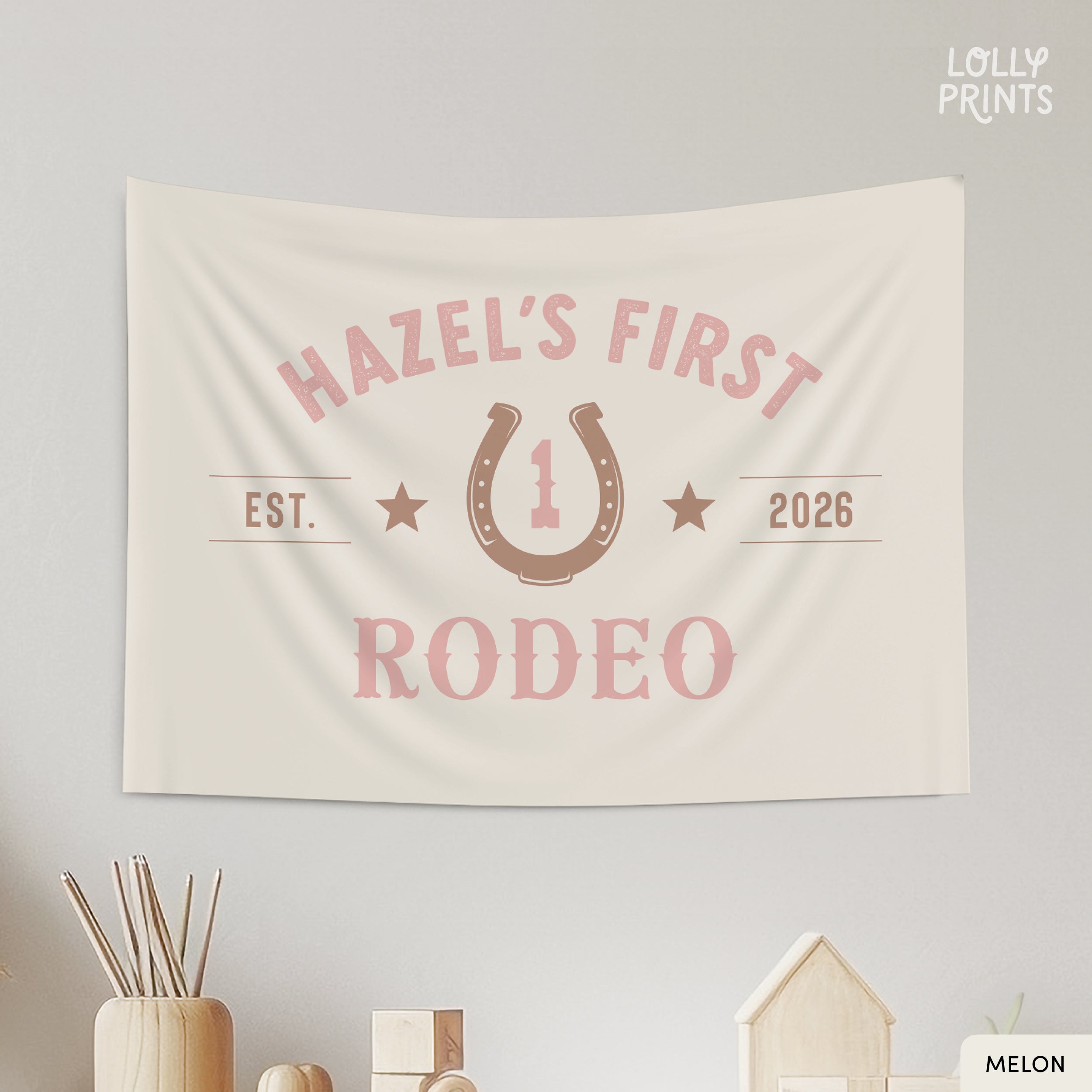 Personalized First Rodeo Happy Birthday Banner