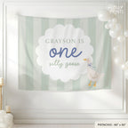 One Silly Goose Personalized Happy First Birthday Banner