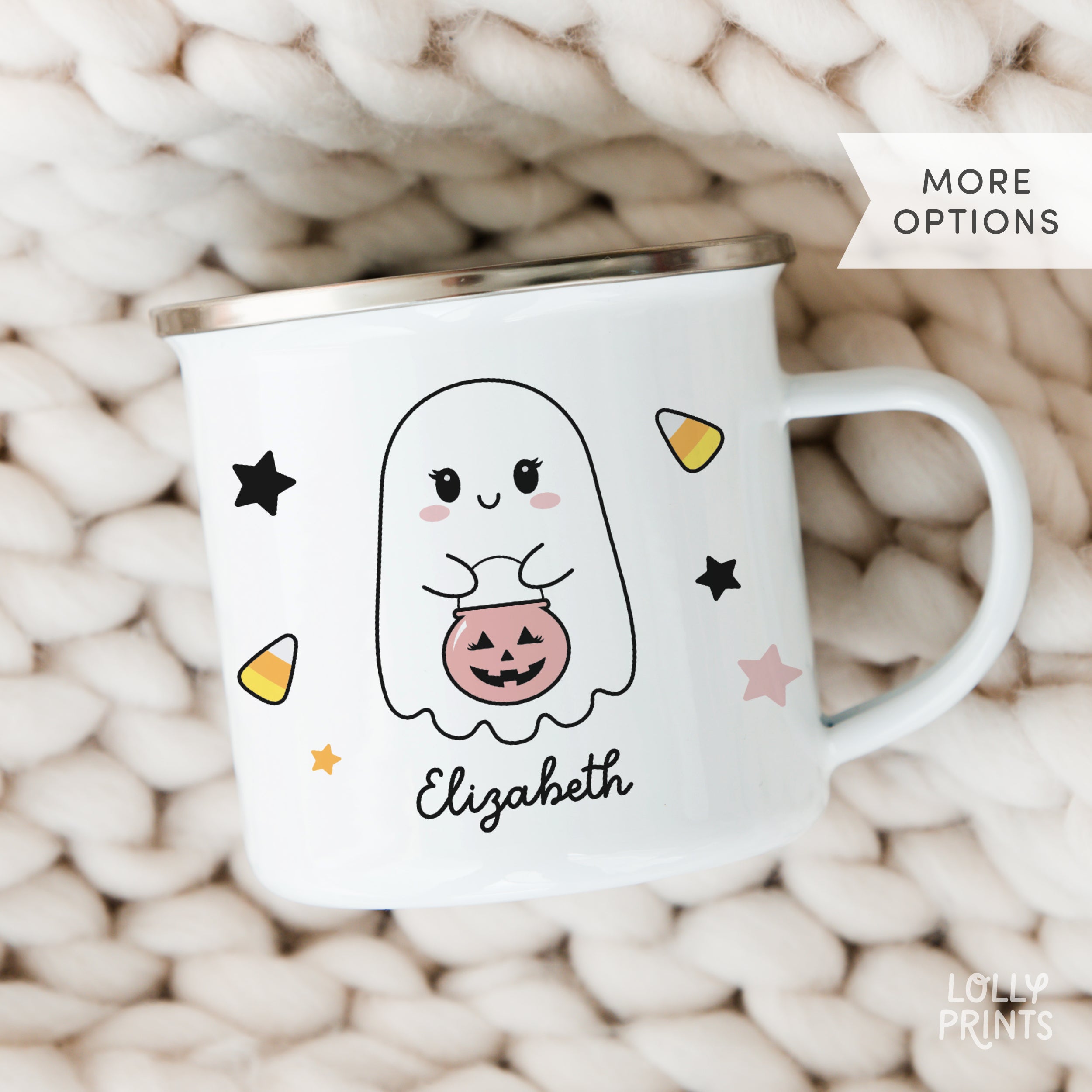 Personalized Halloween Cute Ghost Mug