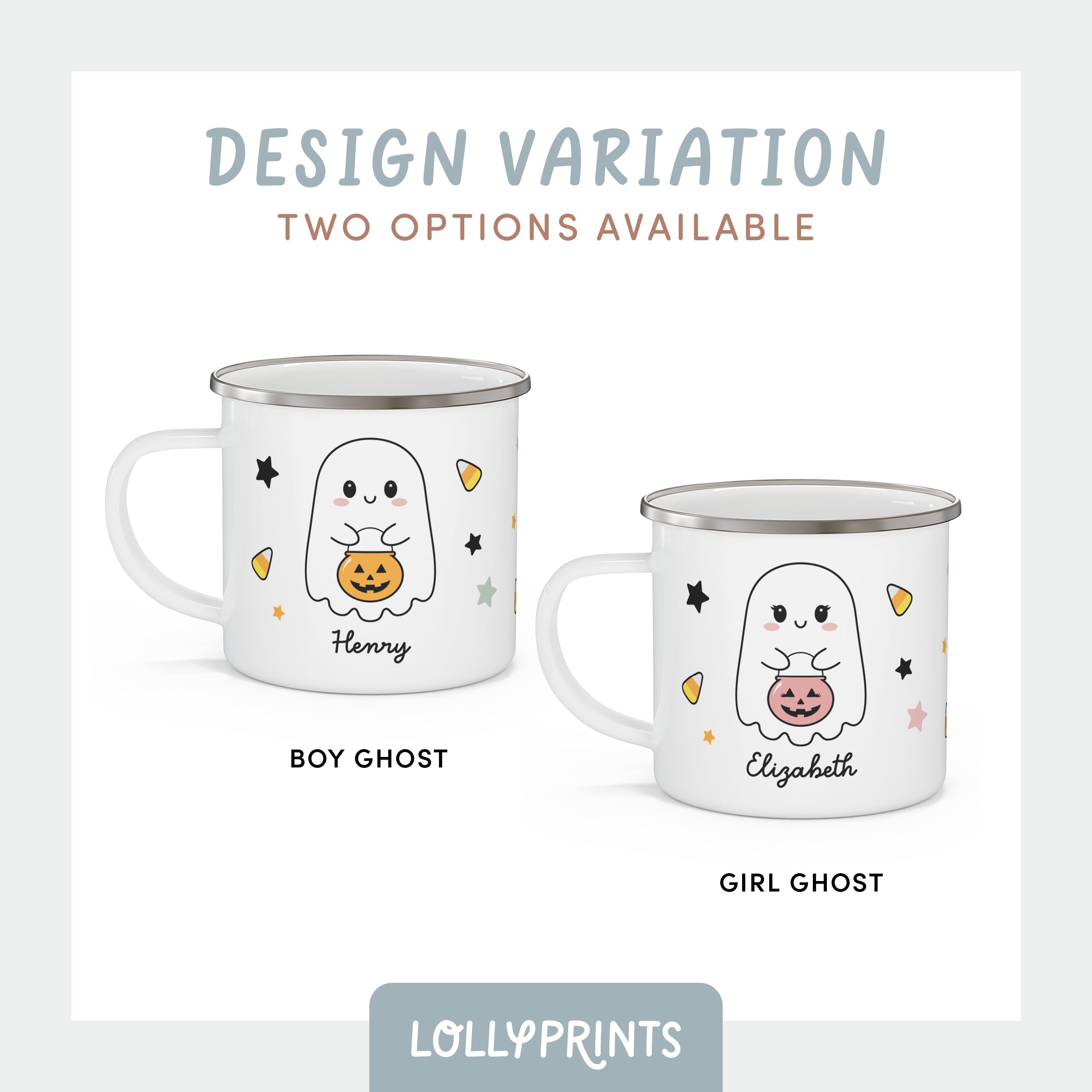 Personalized Halloween Cute Ghost Mug