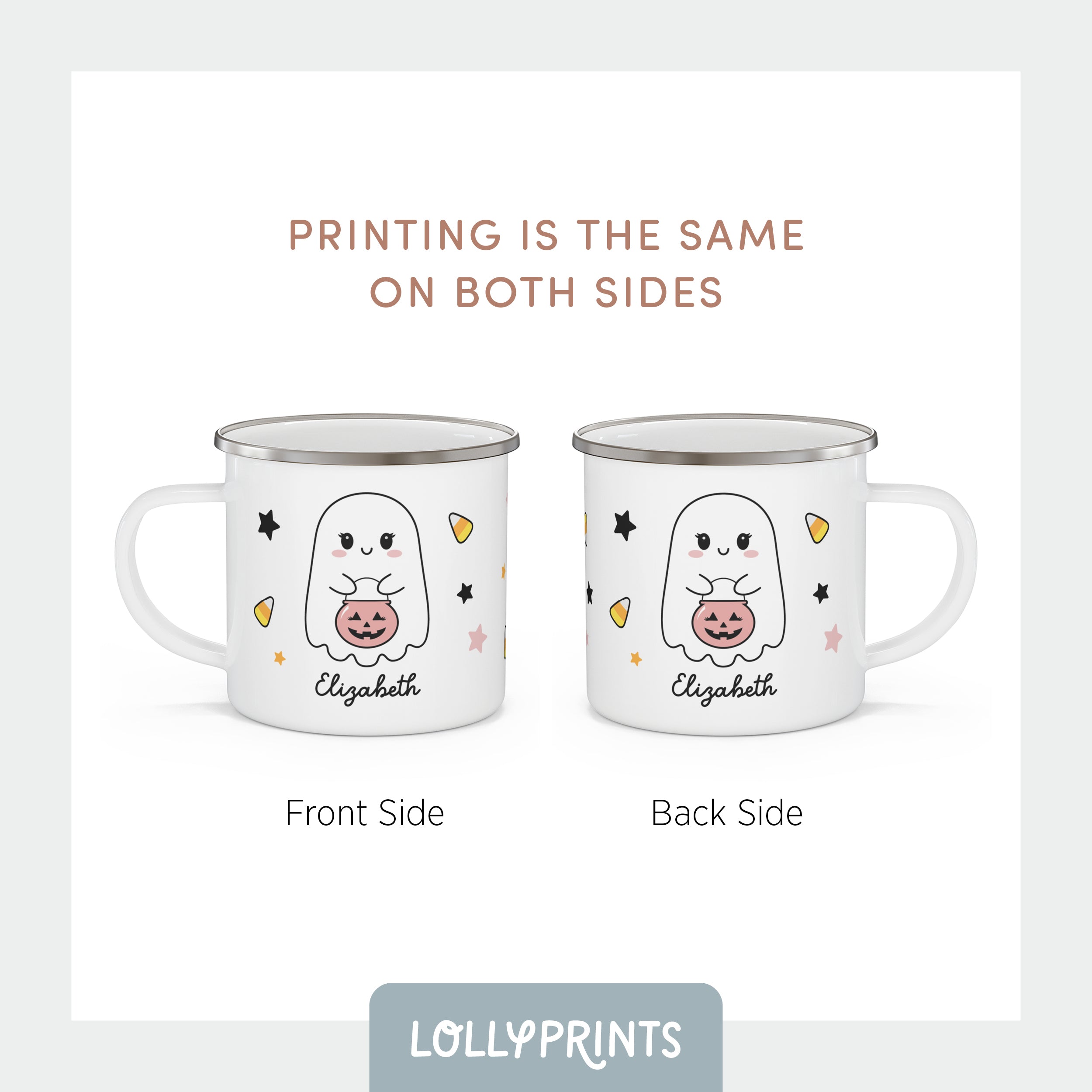 Personalized Halloween Cute Ghost Mug