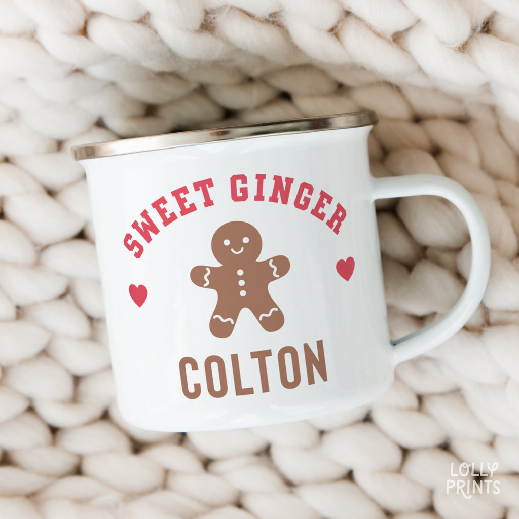Personalized Holiday Gingerbread Kids Mug