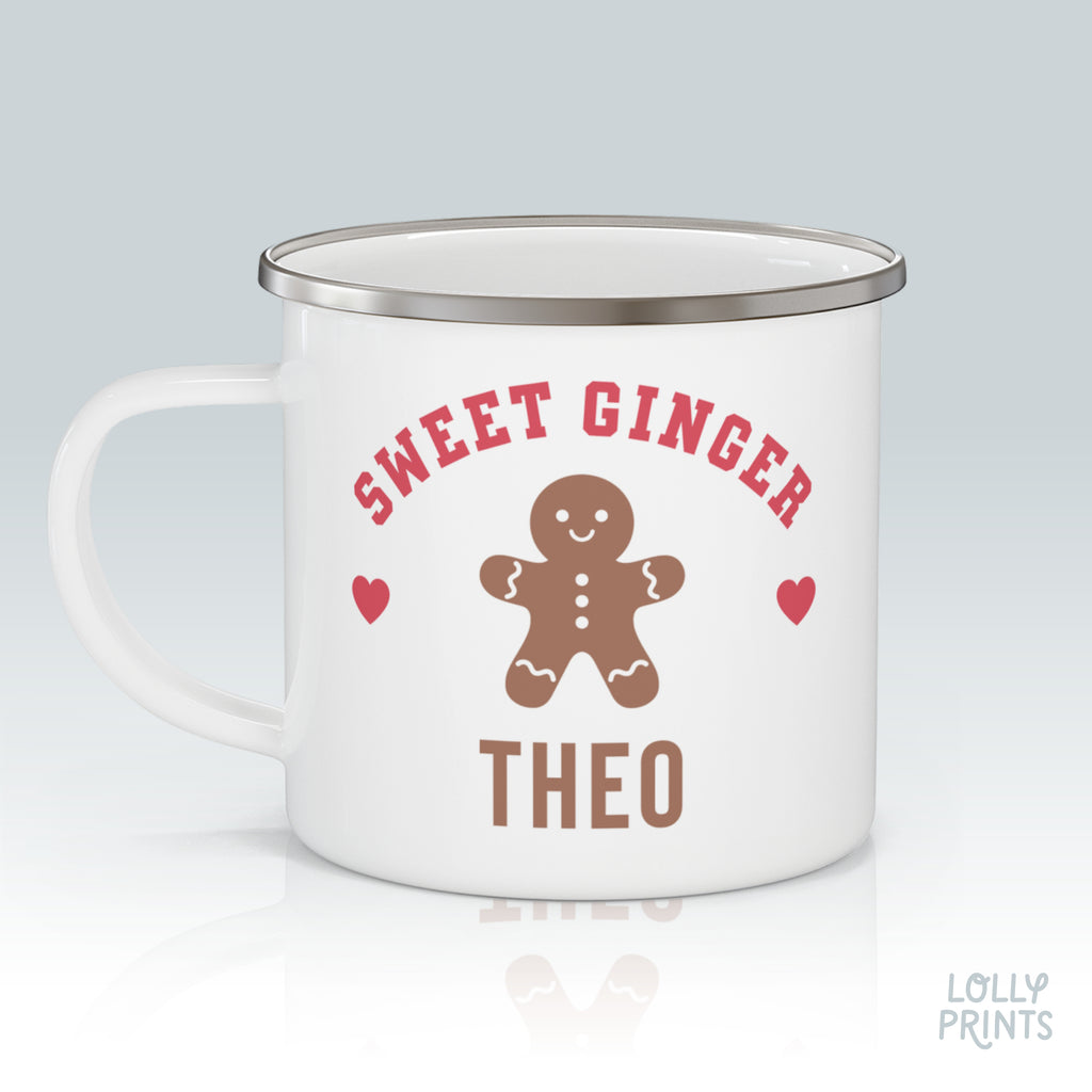 Personalized Holiday Gingerbread Kids Mug