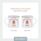 Personalized Holiday Gingerbread Kids Mug