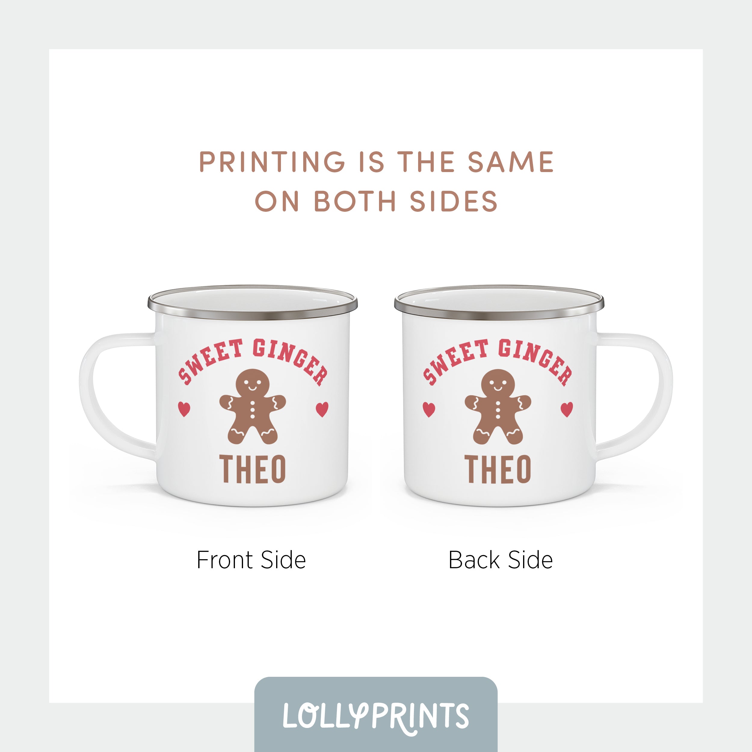Personalized Holiday Gingerbread Kids Mug
