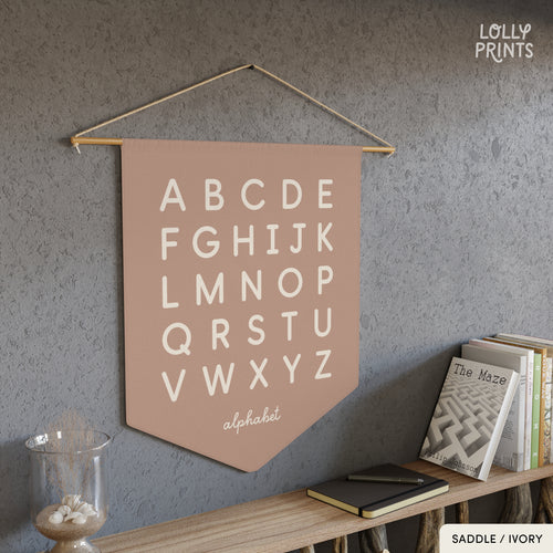 Alphabet Letters ABC Pennant Flag Playroom Decor