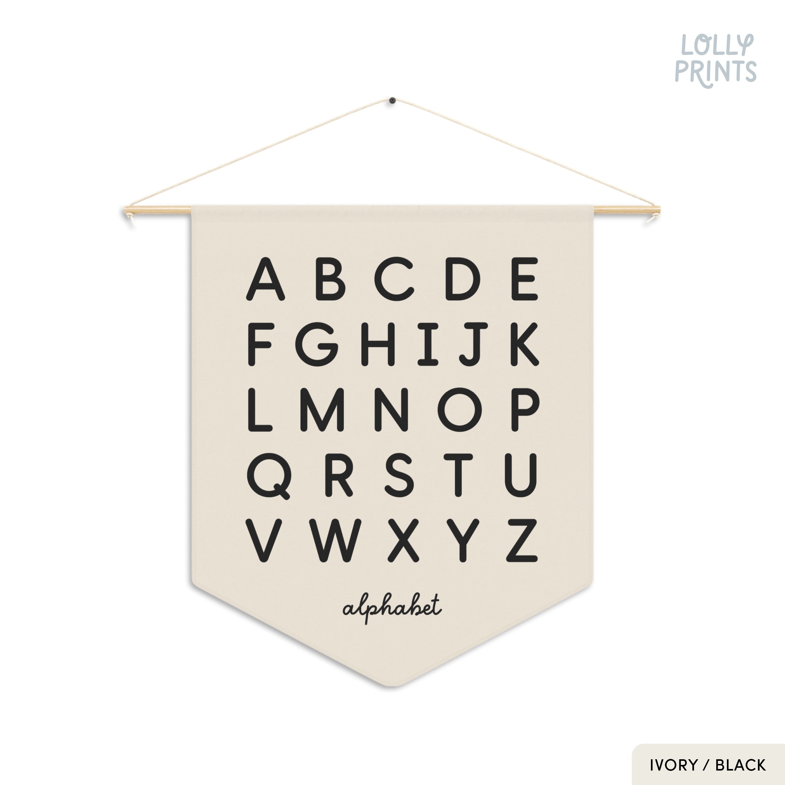 Alphabet Letters ABC Pennant Flag Playroom Decor