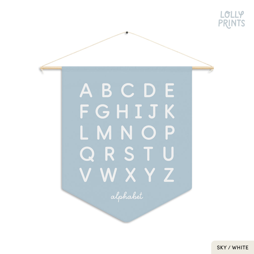 Alphabet Letters ABC Pennant Flag Playroom Decor