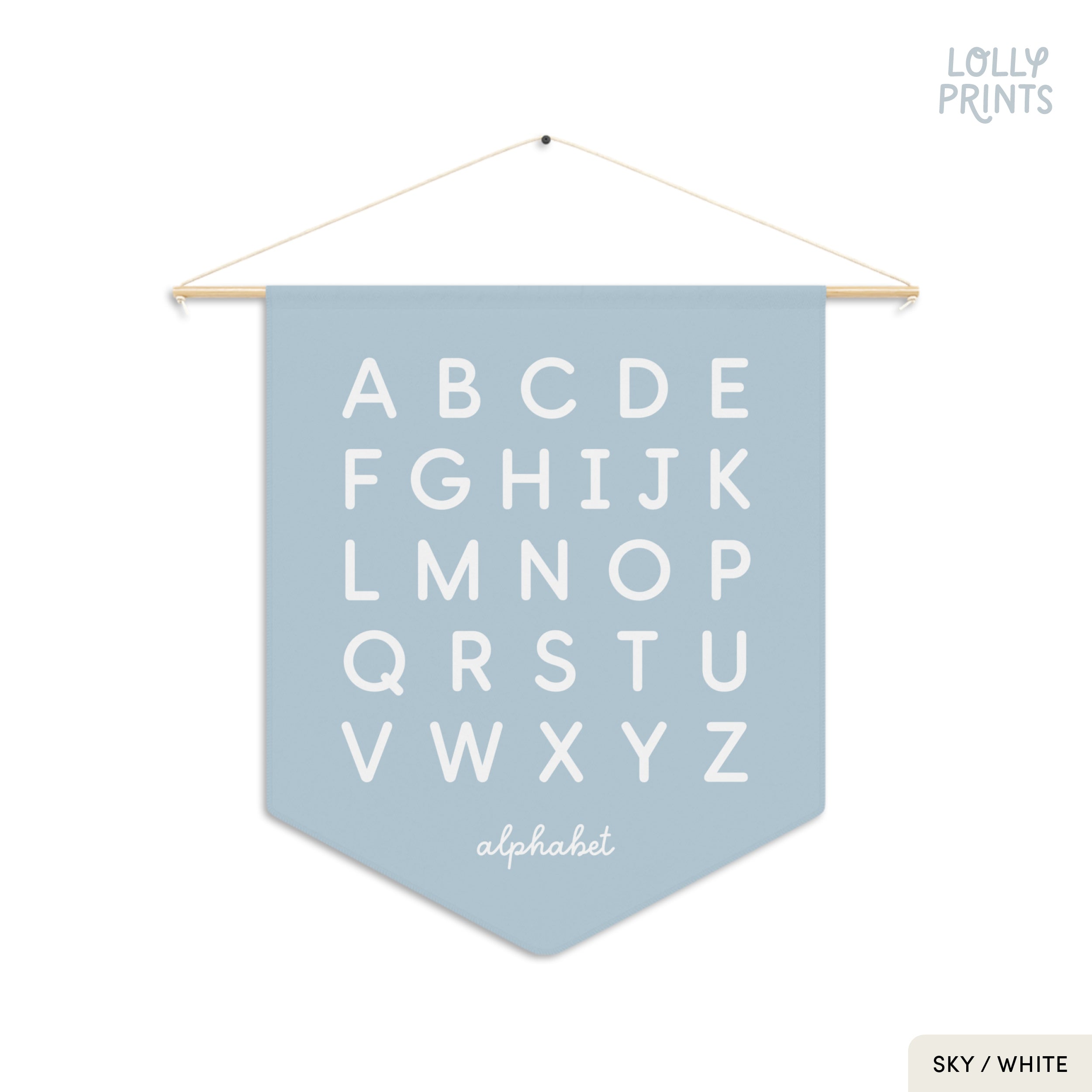 Alphabet Letters ABC Pennant Flag Playroom Decor