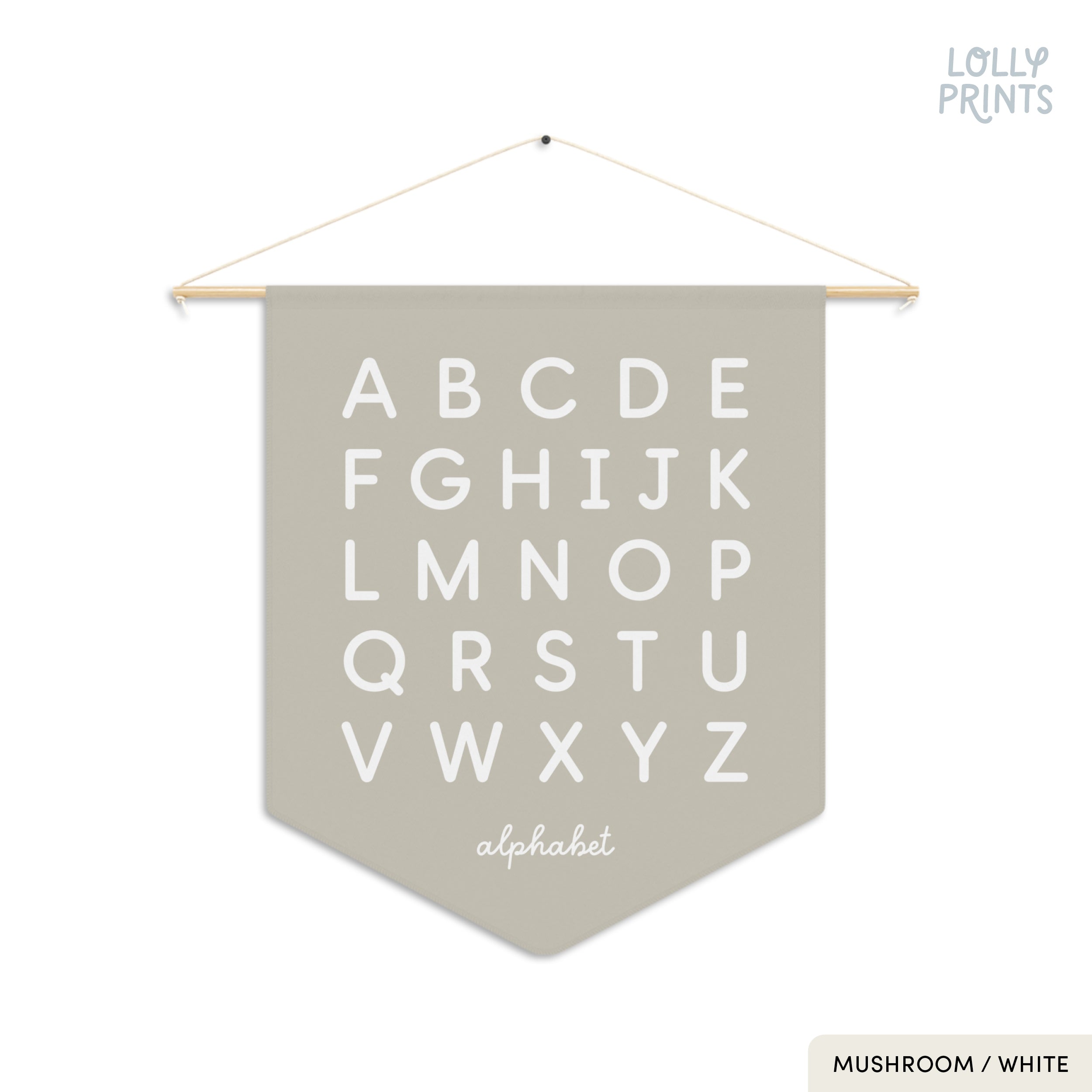 Alphabet Letters ABC Pennant Flag Playroom Decor