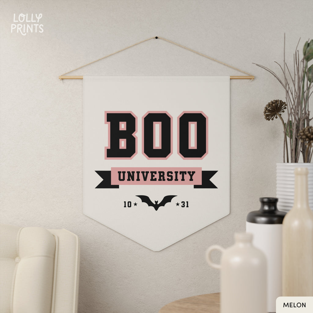 BOO University Halloween Wall Pennant