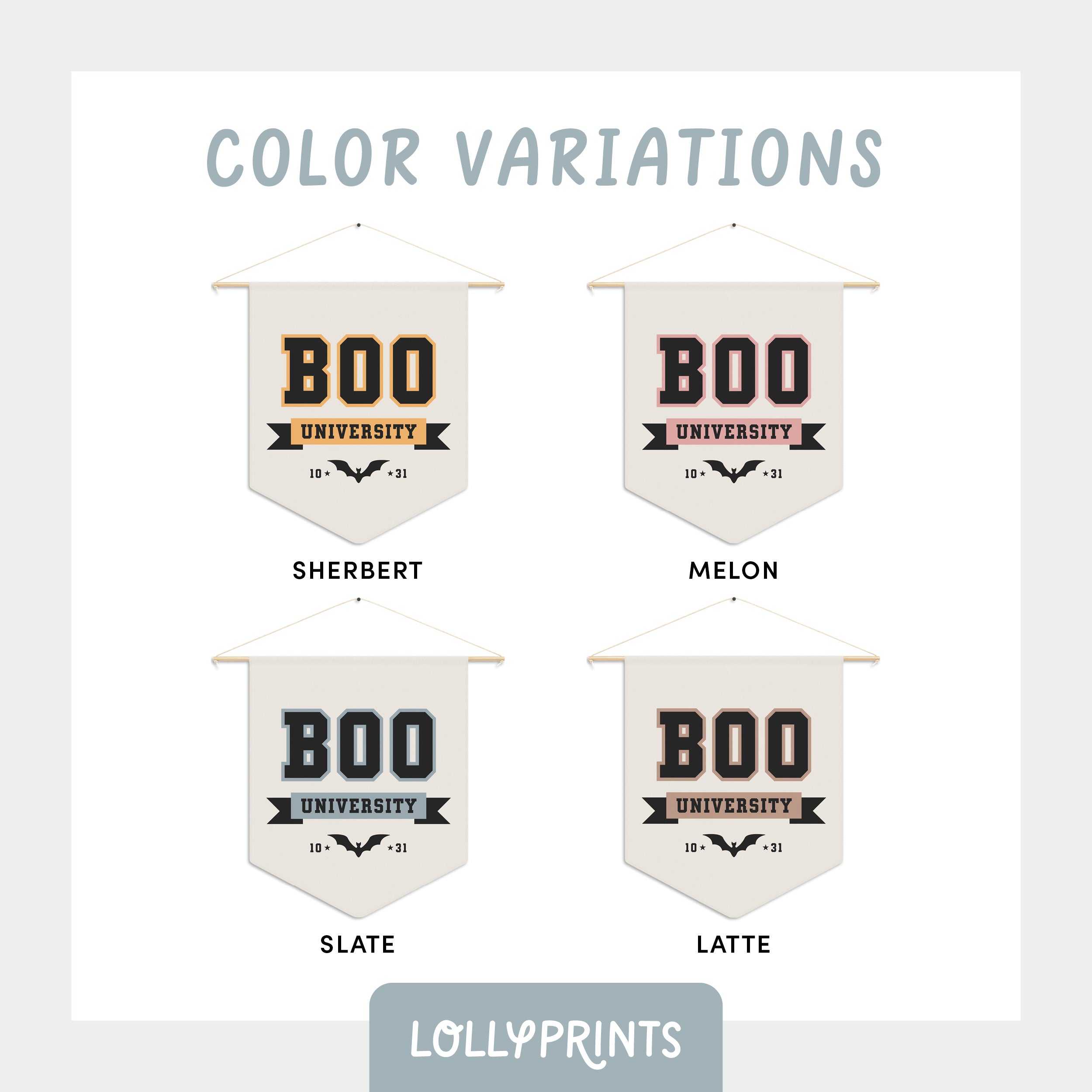 BOO University Halloween Wall Pennant