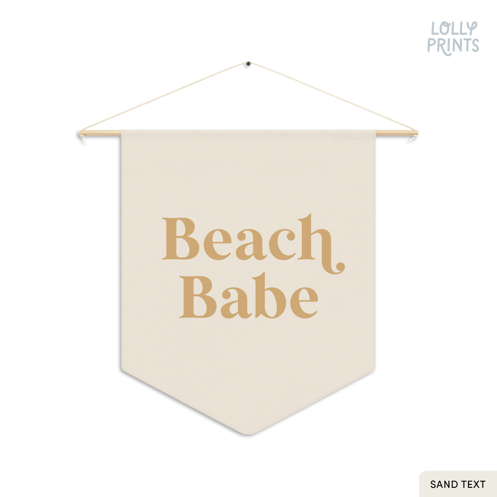 Beach Babe Retro Pennant