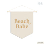 Beach Babe Retro Pennant