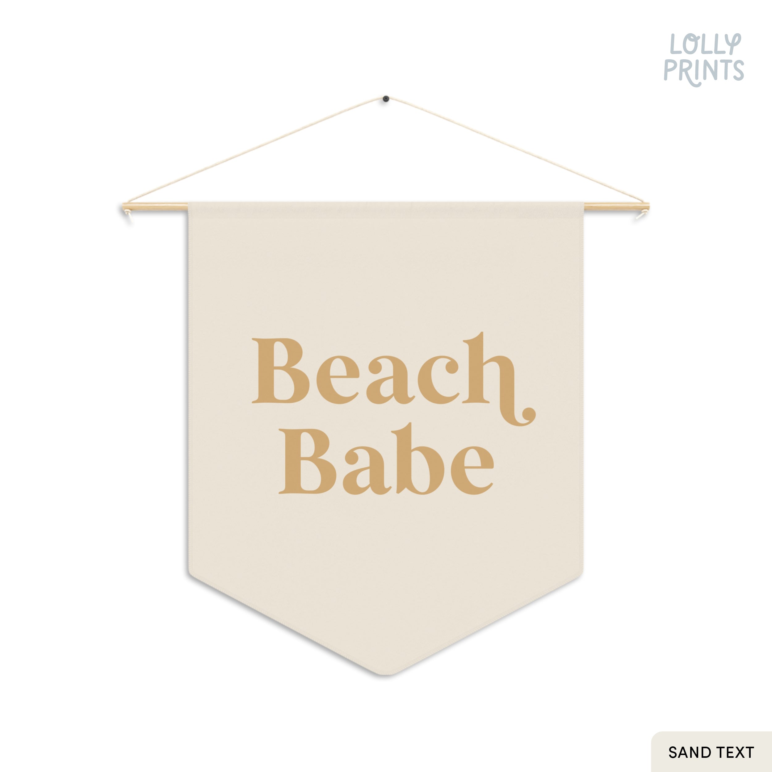 Beach Babe Retro Pennant