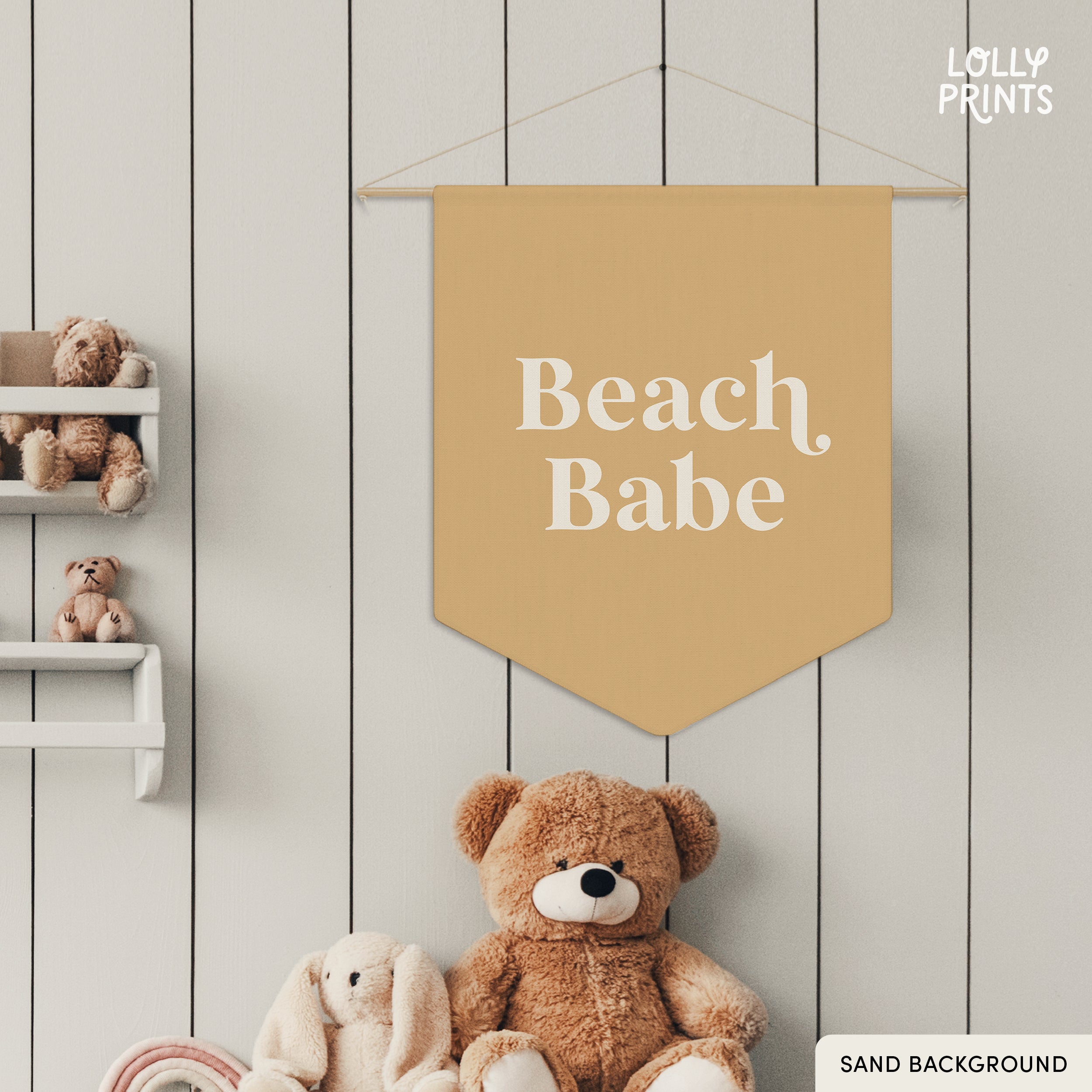 Beach Babe Retro Pennant